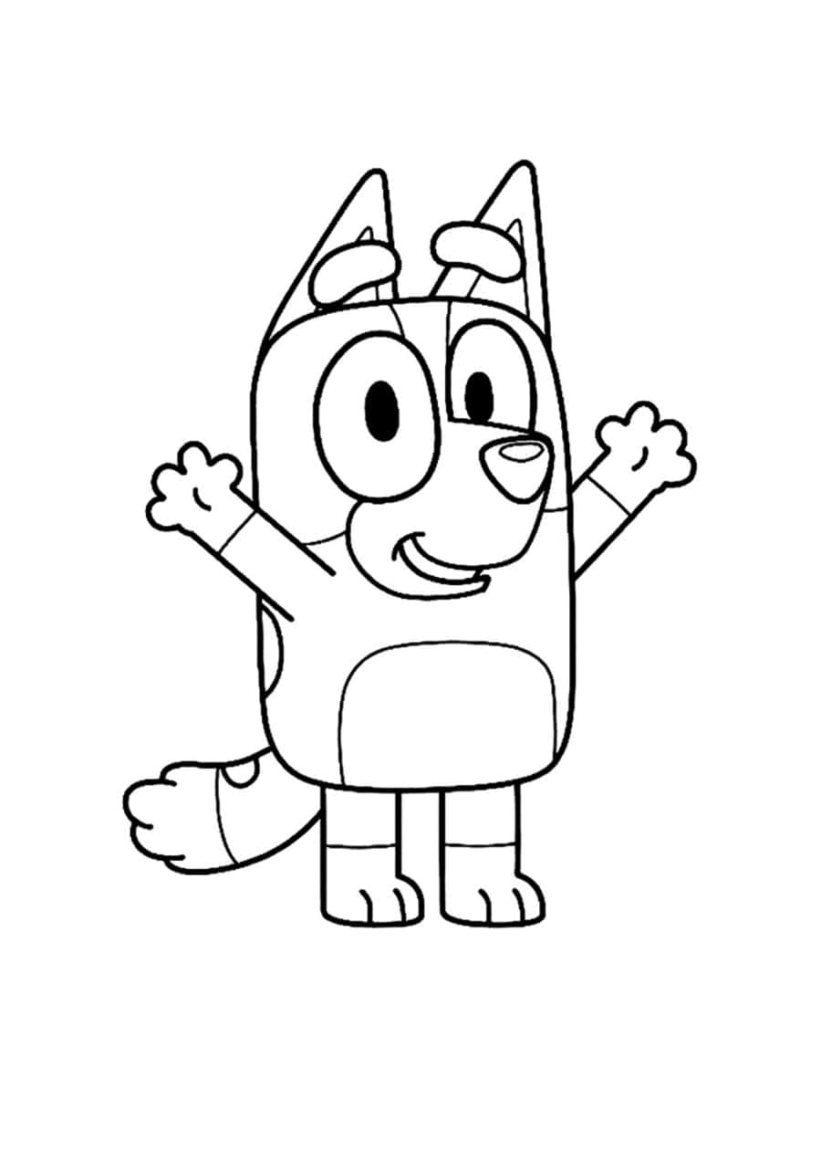 Bluey Pretzel Kids Coloring Pages Pdf Free Vectors